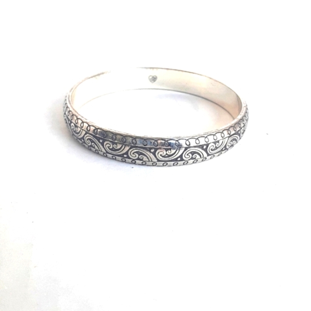 Brighton Silver Large Scrollwork Bangle - image 1